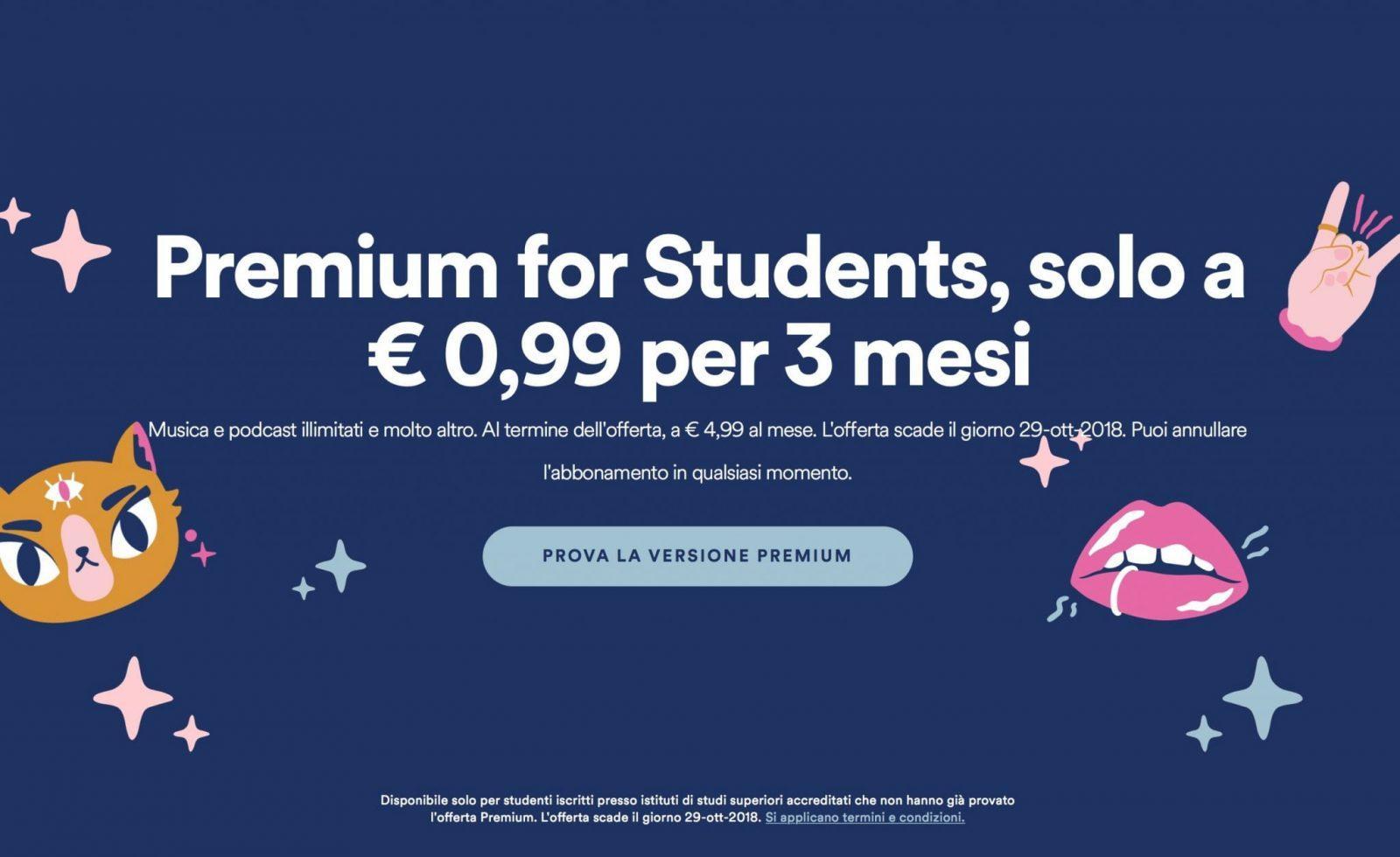 Spotify Premium per studenti
