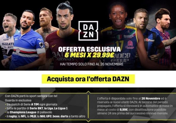 Amazon offerta esclusiva DAZN