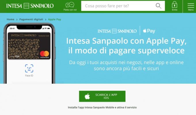 Intesa Sanpaolo e Apple Pay