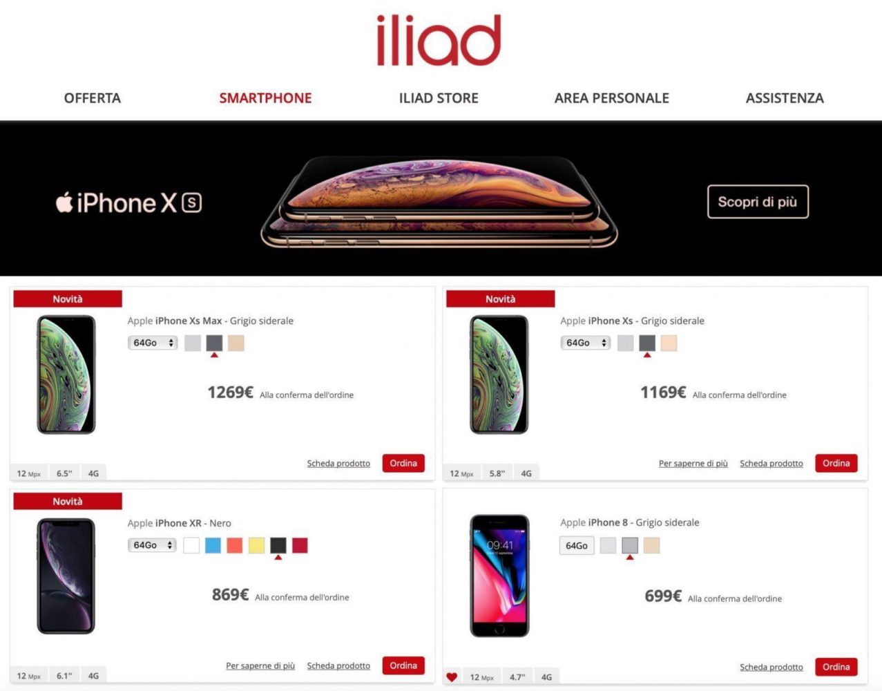 Prezzi iPhone Iliad offerta