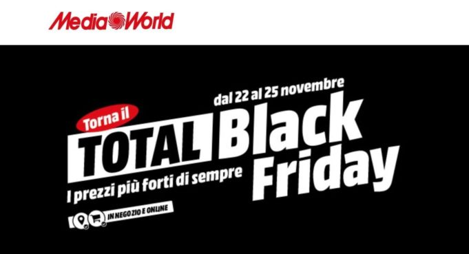 Total Black Friday MediaWorld 2018 offerte e sconti dal 22 al 25 novembre