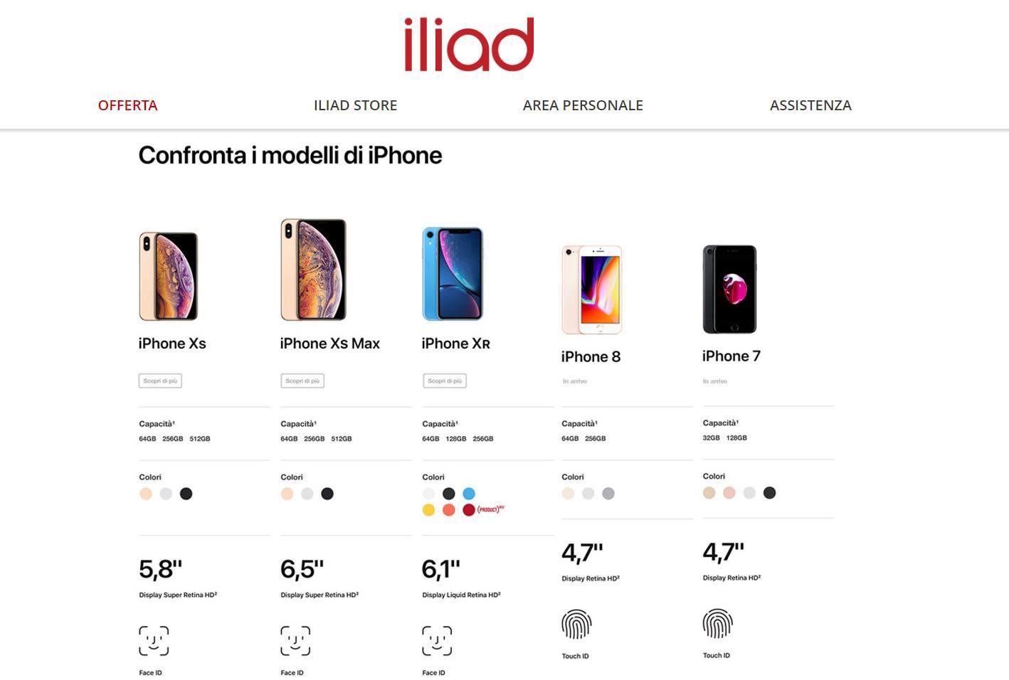 iPhone Iliad vendita diretta smartphone