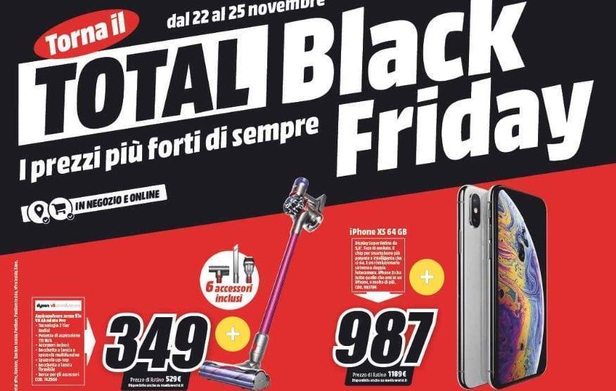 Volantino Mediaworld iPhone XS in sconto Black Friday