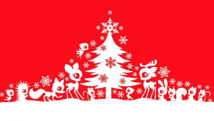 Disegno minimalista albero di Natale