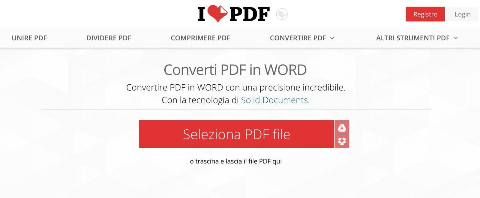 I love PDF convertire online