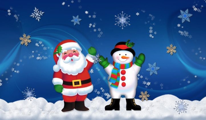 Immagine Babbo Natale e pupazzo di neve