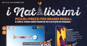 Volantino Unieuro Natalissimi dal 10 al 24 dicembre 2018