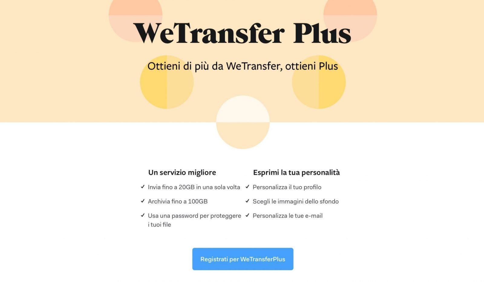 WeTransfer Plus