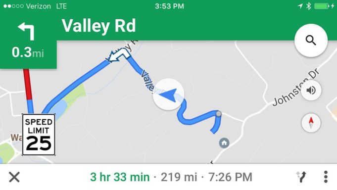 Google maps limiti velocita%CC%80
