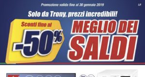 Volantino Trony offerte promozioni smartphone gennaio 2019