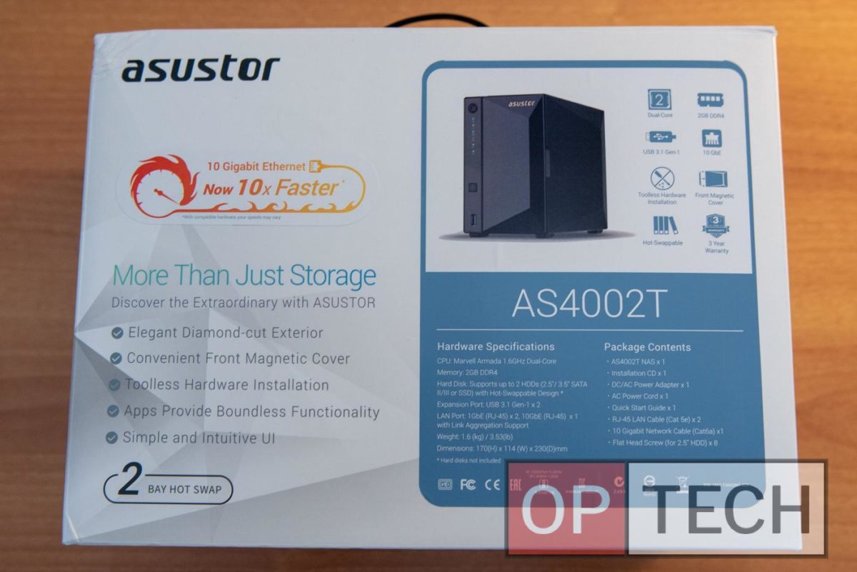 Asustor AS4002T unboxing