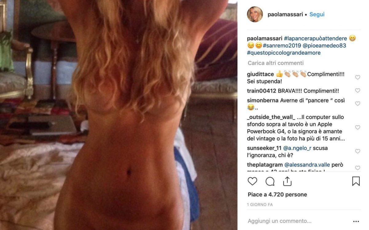 Paola Massari Instagram Sanremo 2019