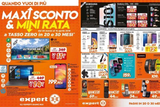 Volantino Expert, offerte fino al 14 aprile