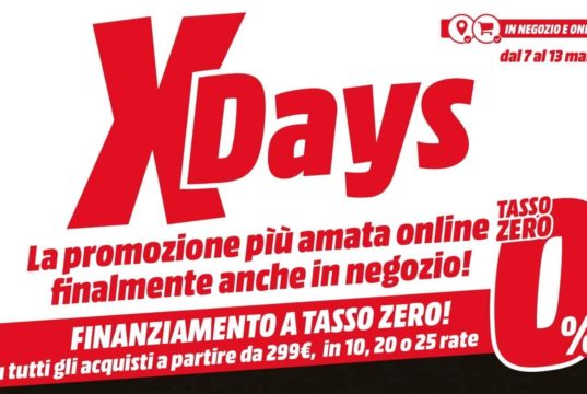 Volantino MediaWorld X Days, offerte fino al 13 marzo