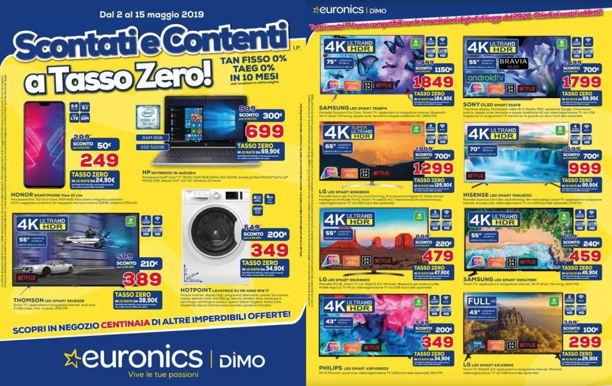 Volantino Euronics, offerte imperdibili fino al 15 maggio OpinioniTech