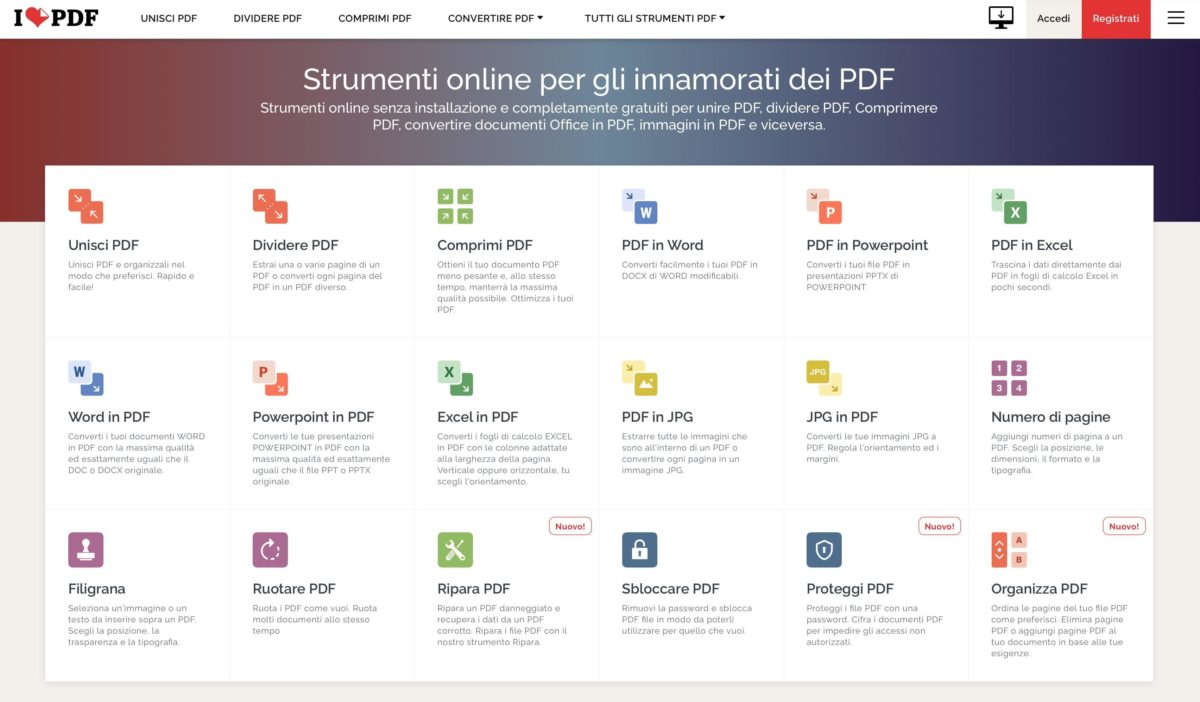 Ilovepdf Come Convertire Dividere E Unire Pdf Opinionitech