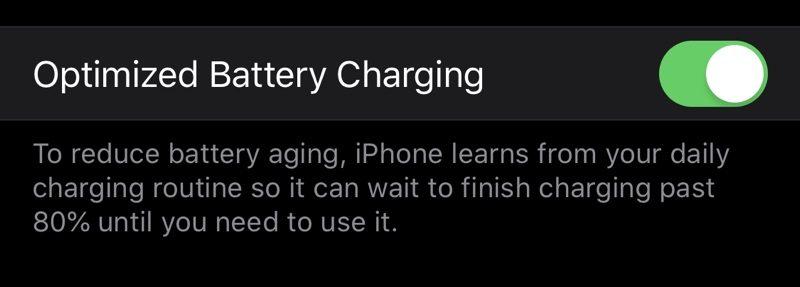 iOS 13 ricarica batteria ottimizzata iPhone