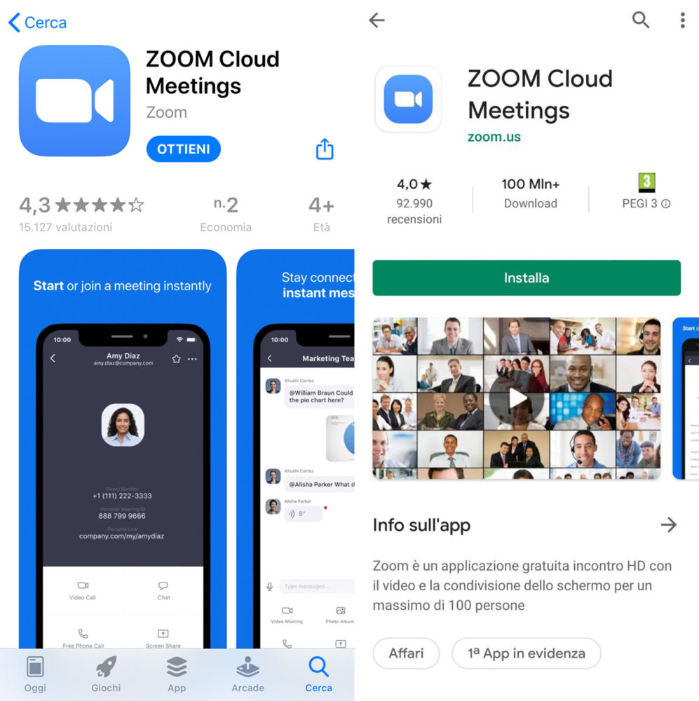 Zoom Cloud Meetings iOS Android