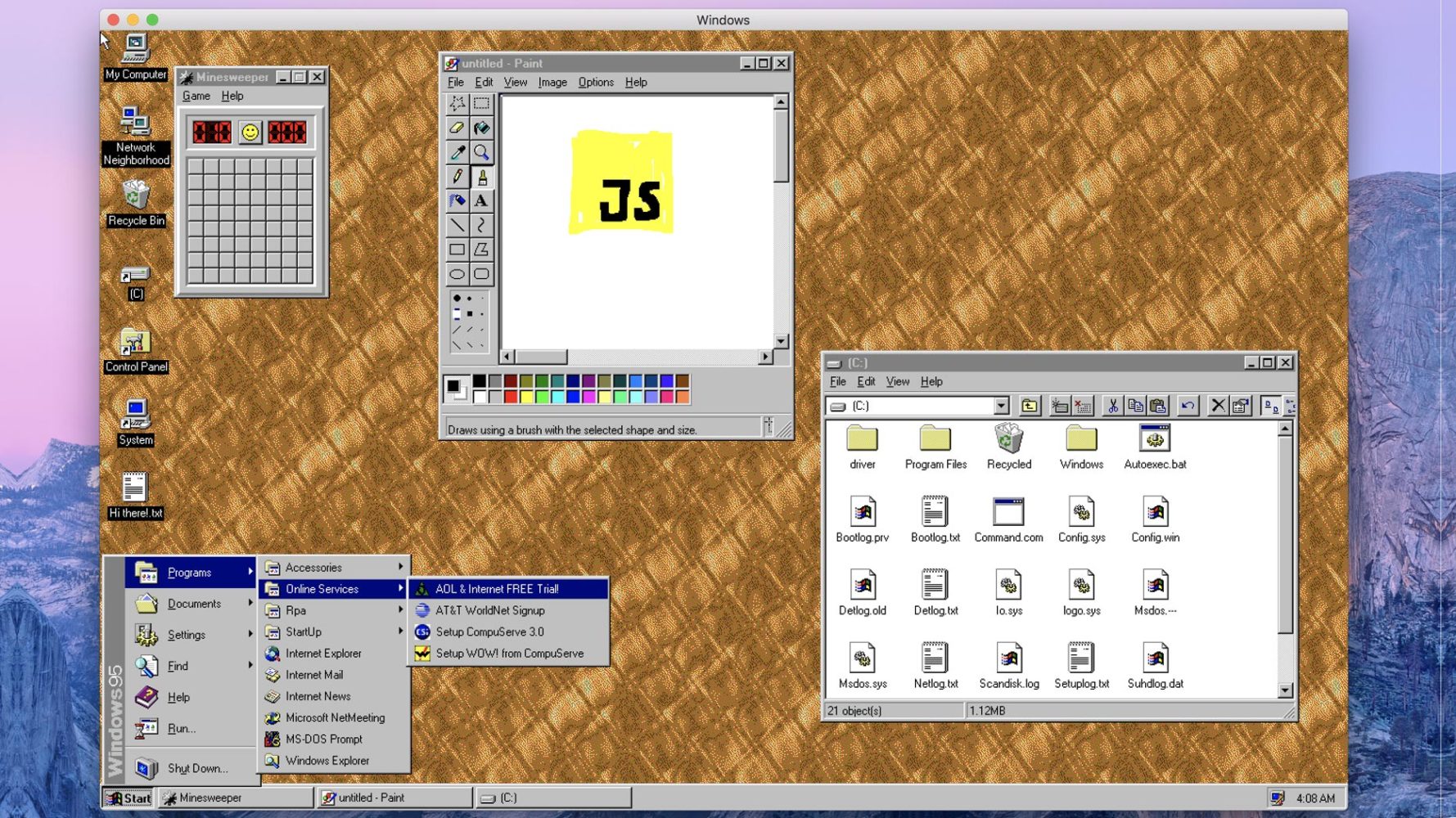 Windows 95 virtualizzazione