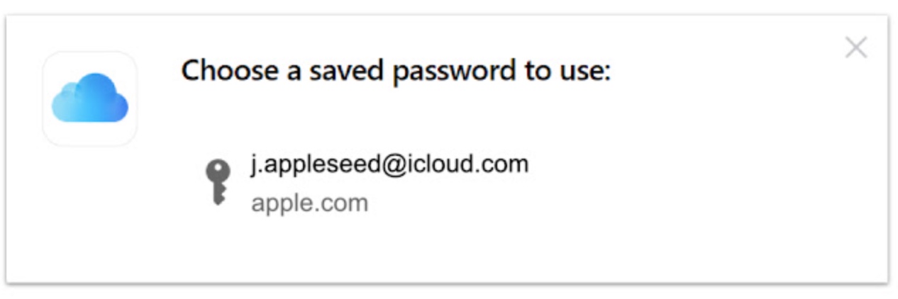 Google Chrome estensione Password di iCloud