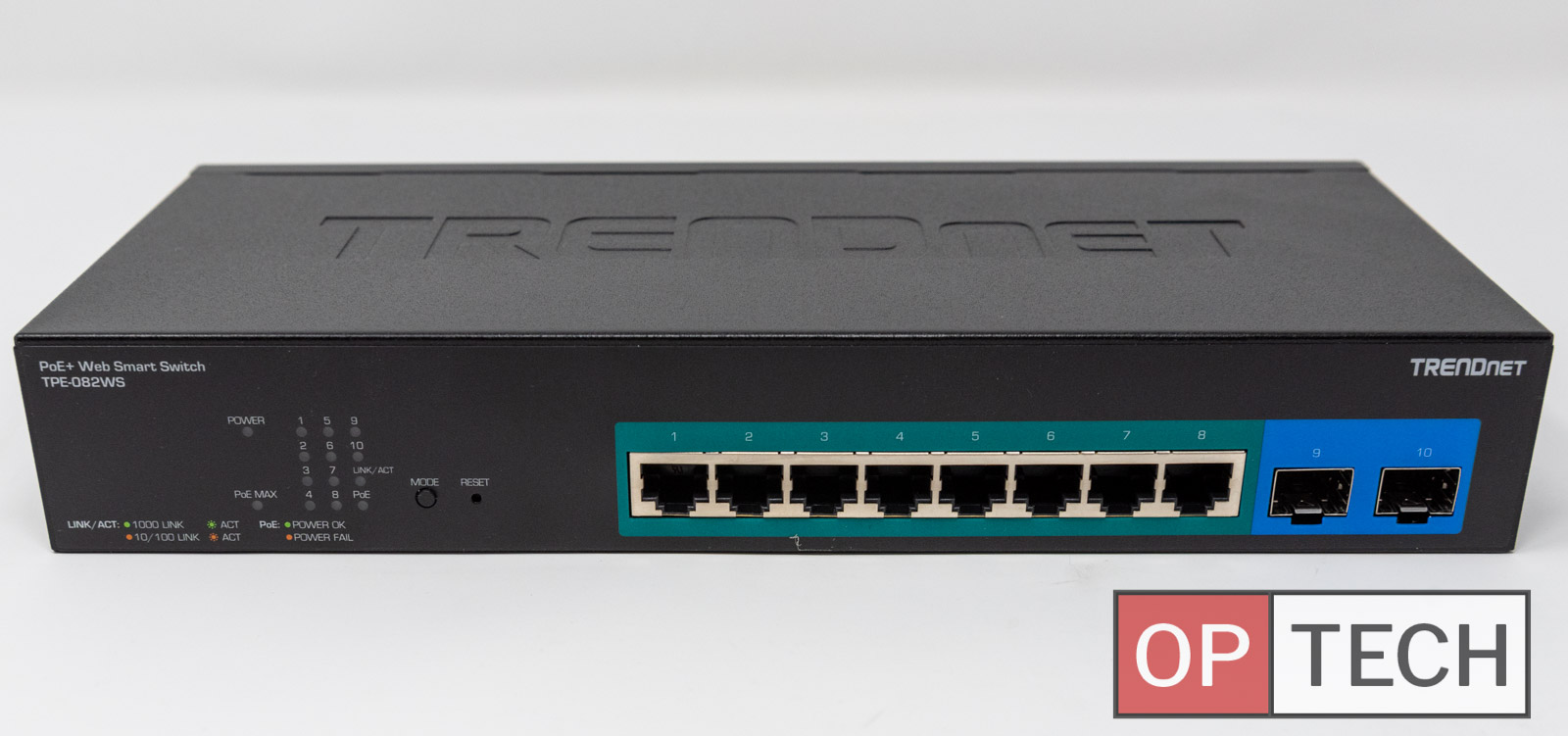 Frontale switch TRENDnet TPE 082WS